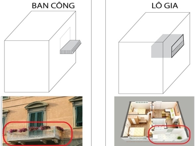 SỰ KHÁC BIỆT GIỮA BAN CÔNG VÀ LÔ GIA